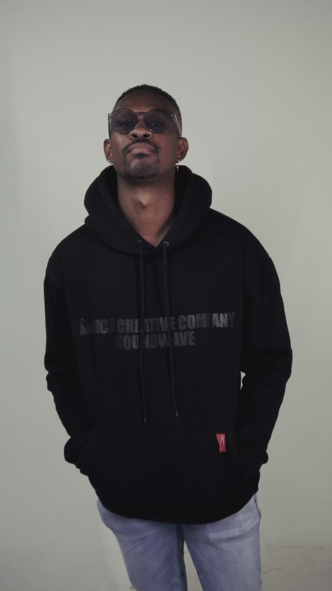 Hoodie oversize indica black company